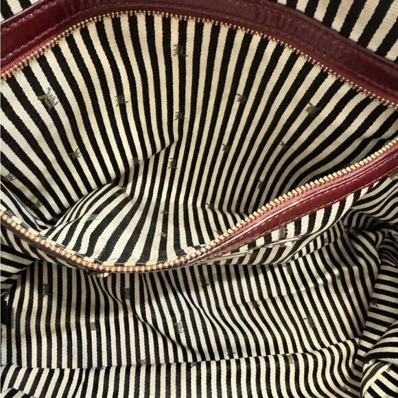 Vintage L.A.M.B. by Gwen Stefani LIPSTICK Satchel Leather Bowler Handbag - Picture 9 of 11